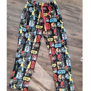 Star Wars Fleece Pajama Pants Small Mens All Over Print Character Lounge Bottoms